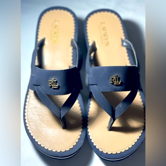 Ralph Lauren Plain Toe Rubber — Navy Size 9.5 - Picture 1 of 7
